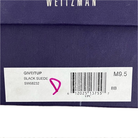 Stuart Weitzman Black Suede to the knee heeled sock boots. Size 9 💕 - Picture 4 of 4